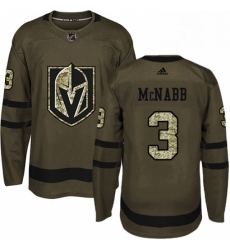 Mens Adidas Vegas Golden Knights 3 Brayden McNabb Authentic Green Salute to Service NHL Jersey 