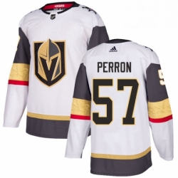 Mens Adidas Vegas Golden Knights 57 David Perron Authentic White Away NHL Jersey 