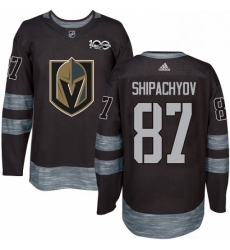 Mens Adidas Vegas Golden Knights 87 Vadim Shipachyov Authentic Black 1917 2017 100th Anniversary NHL Jersey 