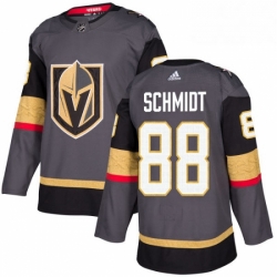 Mens Adidas Vegas Golden Knights 88 Nate Schmidt Premier Gray Home NHL Jersey 