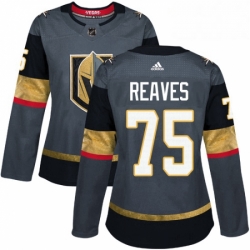 Womens Adidas Vegas Golden Knights 75 Ryan Reaves Authentic Gray Home NHL Jersey 