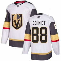 Womens Adidas Vegas Golden Knights 88 Nate Schmidt Authentic White Away NHL Jersey 