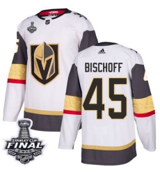 womens jake bischoff vegas golden knights jersey white adidas 45 nhl away 2018 stanley cup final authentic