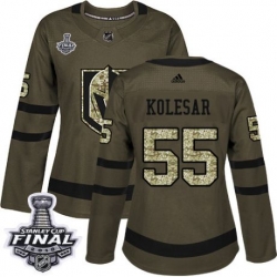 womens keegan kolesar vegas golden knights jersey green adidas 55 nhl 2018 stanley cup final authentic salute to service