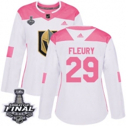 womens marc andre fleury vegas golden knights jersey white pink adidas 29 nhl 2018 stanley cup final authentic fashion