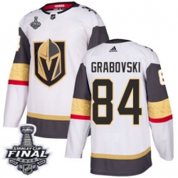 womens mikhail grabovski vegas golden knights jersey white adidas 84 nhl away 2018 stanley cup final authentic