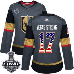 womens vegas strong vegas golden knights jersey gray adidas 17 nhl 2018 stanley cup final authentic usa flag fashion