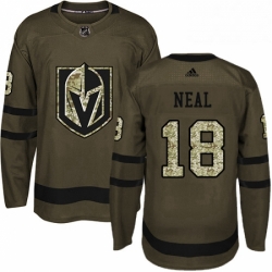 Youth Adidas Vegas Golden Knights 18 James Neal Authentic Green Salute to Service NHL Jersey 