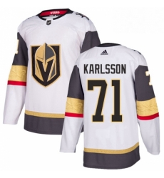 Youth Adidas Vegas Golden Knights 71 William Karlsson Authentic White Away NHL Jersey 