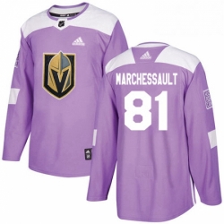 Youth Adidas Vegas Golden Knights 81 Jonathan Marchessault Authentic Purple Fights Cancer Practice NHL Jersey 