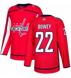 Mens Adidas Washington Capitals 22 Madison Bowey Premier Red Home NHL Jersey 