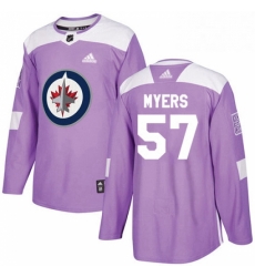 Mens Adidas Winnipeg Jets 57 Tyler Myers Authentic Purple Fights Cancer Practice NHL Jersey 