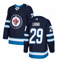 Youth Adidas Winnipeg Jets 29 Patrik Laine Authentic Navy Blue Home NHL Jersey 