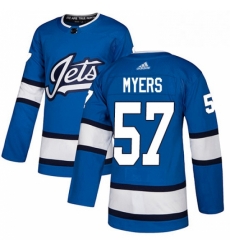 Youth Adidas Winnipeg Jets 57 Tyler Myers Authentic Blue Alternate NHL Jersey 