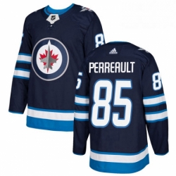 Youth Adidas Winnipeg Jets 85 Mathieu Perreault Premier Navy Blue Home NHL Jersey 