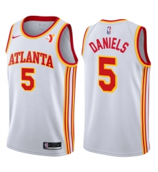 Men Atlanta Hawks #5 Dyson Daniels White Stitched Swingman Basketball Jersey