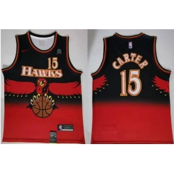 Men Atlanta Hawks Hawks 15 Vince Carter Red Nike Throwback S