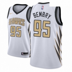 Men NBA 2018 19 Atlanta Hawks 95 DeAndre Bembry City Edition White Jersey