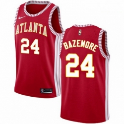 Mens Nike Atlanta Hawks 24 Kent Bazemore Authentic Red NBA Jersey Statement Edition 