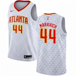 Mens Nike Atlanta Hawks 44 Pete Maravich Authentic White NBA Jersey Association Edition