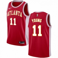 Womens Nike Atlanta Hawks 11 Trae Young Swingman Red NBA Jersey Statement Edition 