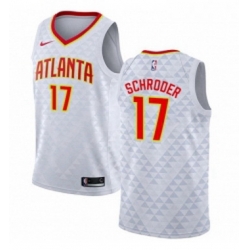 Womens Nike Atlanta Hawks 17 Dennis Schroder Swingman White NBA Jersey Association Edition 