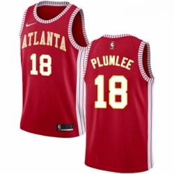 Womens Nike Atlanta Hawks 18 Miles Plumlee Swingman Red NBA Jersey Statement Edition 