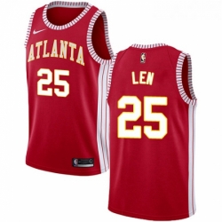 Womens Nike Atlanta Hawks 25 Alex Len Swingman Red NBA Jersey Statement Edition 