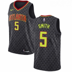 Womens Nike Atlanta Hawks 5 Josh Smith Swingman Black Road NBA Jersey Icon Edition