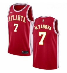 Womens Nike Atlanta Hawks 7 Ersan Ilyasova Swingman Red NBA Jersey Statement Edition 