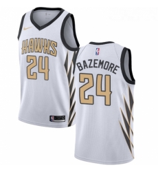 Youth Nike Atlanta Hawks 24 Kent Bazemore Swingman White NBA Jersey City Edition 