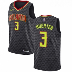 Youth Nike Atlanta Hawks 3 Kevin Huerter Swingman Black NBA Jersey Icon Edition 