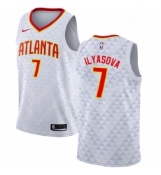 Youth Nike Atlanta Hawks 7 Ersan Ilyasova Swingman White NBA Jersey Association Edition 