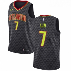 Youth Nike Atlanta Hawks 7 Jeremy Lin Swingman Black NBA Jersey Icon Edition 