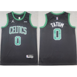 Men Boston Celtics 0 Jayson Tatum Black Stitched Basketball Jersey