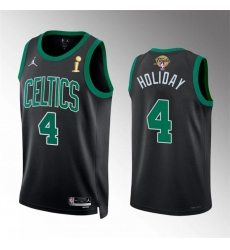 Men Boston Celtics 4 Jrue Holiday Black 2024 Finals Champions Statement Edition Stitched Basketball Jersey