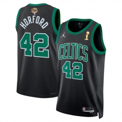 Men Boston Celtics 42 Al Horford Black 2024 Finals Champions Statement Edition Stitched Basketball Jersey