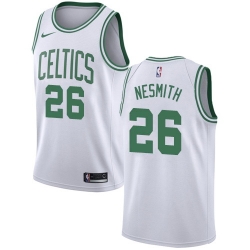 Men Nike Boston Celtics 26 Aaron Nesmith White NBA Swingman Association Edition Jersey