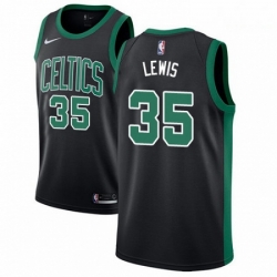 Mens Adidas Boston Celtics 35 Reggie Lewis Swingman Black NBA Jersey Statement Edition 