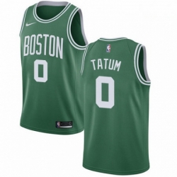 Mens Nike Boston Celtics 0 Jayson Tatum Swingman GreenWhite No Road NBA Jersey Icon Edition 