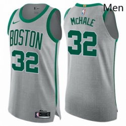 Mens Nike Boston Celtics 32 Kevin Mchale Authentic Gray NBA Jersey City Edition 