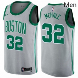 Mens Nike Boston Celtics 32 Kevin Mchale Swingman Gray NBA Jersey City Edition 