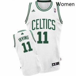 Womens Adidas Boston Celtics 11 Kyrie Irving Swingman White Home NBA Jersey 113