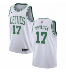 Womens Nike Boston Celtics 17 John Havlicek Authentic White NBA Jersey Association Edition