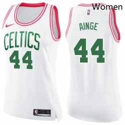 Womens Nike Boston Celtics 44 Danny Ainge Swingman WhitePink Fashion NBA Jersey