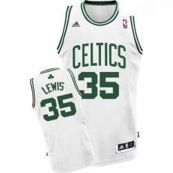 Youth Adidas Boston Celtics 35 Reggie Lewis Swingman White Home NBA Jersey 