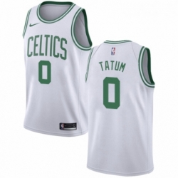 Youth Nike Boston Celtics 0 Jayson Tatum Authentic White NBA Jersey Association Edition 