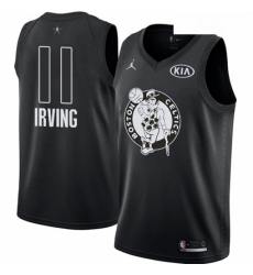 Youth Nike Jordan Boston Celtics 11 Kyrie Irving Swingman Black 2018 All Star Game NBA Jersey 