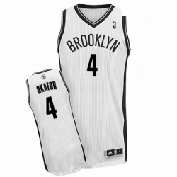 Mens Adidas Brooklyn Nets 4 Jahlil Okafor Authentic White Home NBA Jersey 