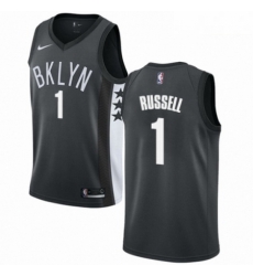 Mens Nike Brooklyn Nets 1 DAngelo Russell Swingman Gray NBA Jersey Statement Edition